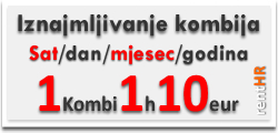 Iznajmljivanje kombija ll 1 kombi - 1 sat - 10 eura